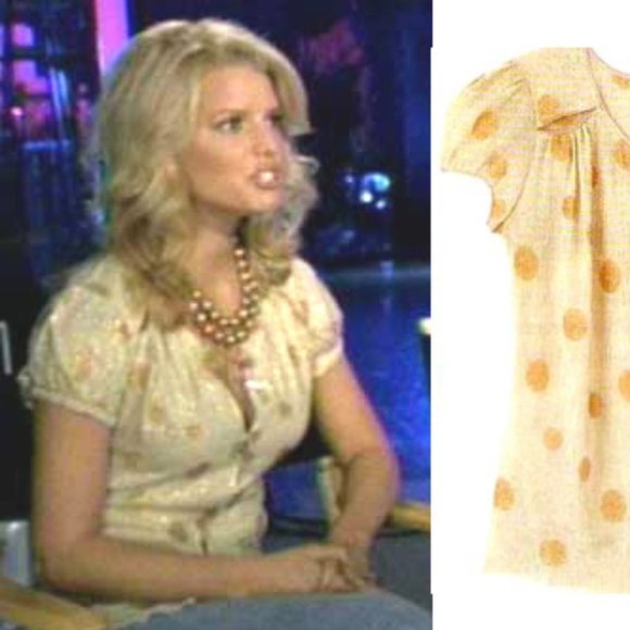 Jane Mayle Textured Silk Gold Polka Dot Blouse - Picture 5 of 5